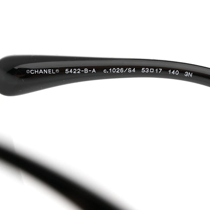 Chanel Acetate Strass Square Sunglasses 5422-B-A Black White 5 of 8