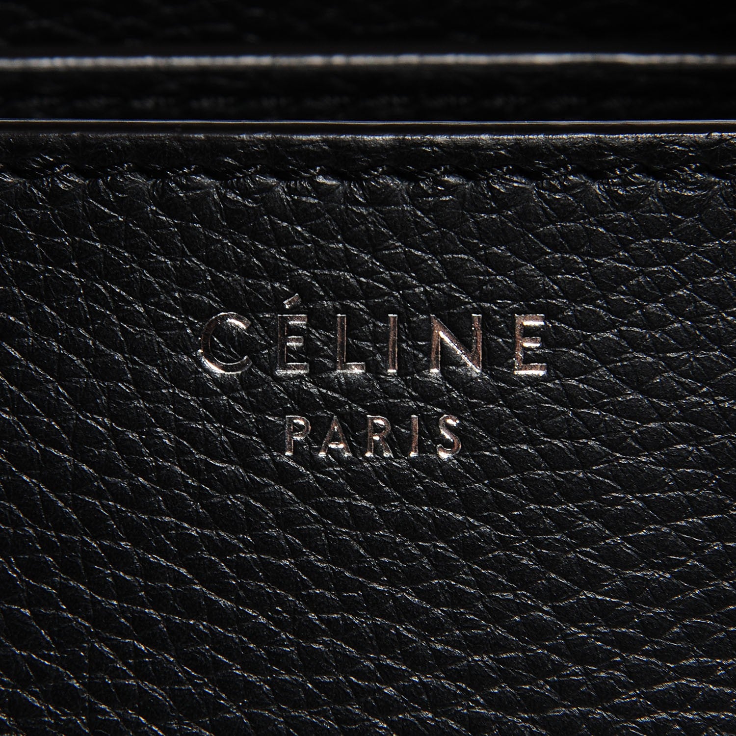 Celine Drummed Calfskin Mini Luggage Black 6 of 8
