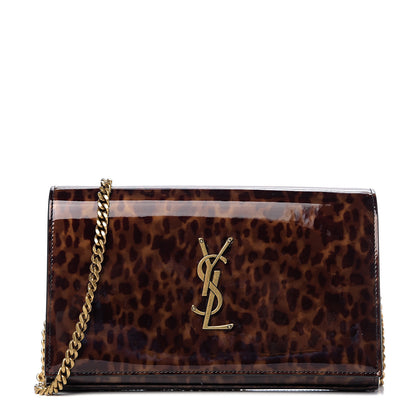 Saint Laurent Patent Monogram Chain Wallet Tortoiseshell 1 of 8