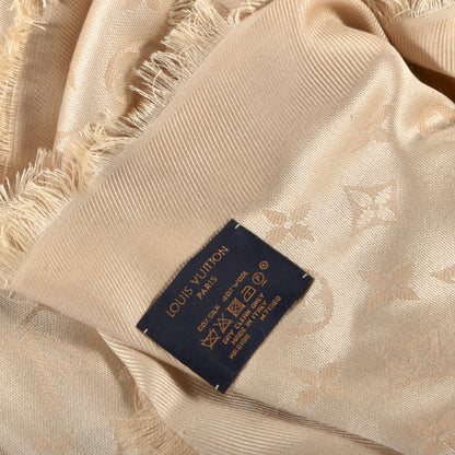 Louis Vuitton Silk Wool Monogram Shawl Dune 4 of 4