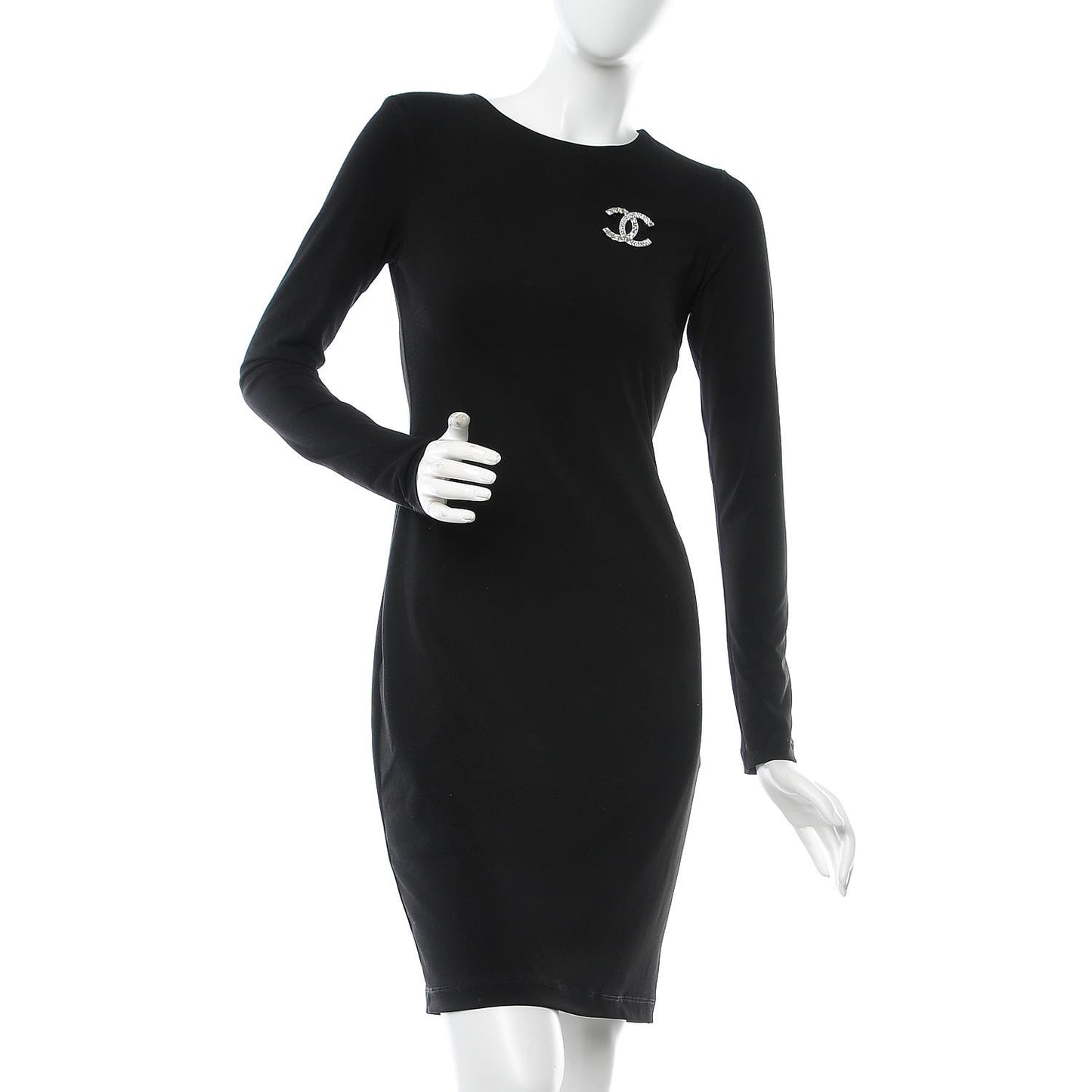 Baguette Crystal CC Brooch Silver