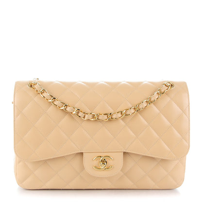 Chanel Caviar Quilted Jumbo Double Flap Beige Clair 1 of 8