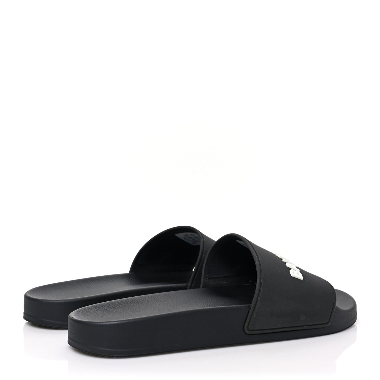 Rubber Mens Logo Pool Slide Sandals 42 Black