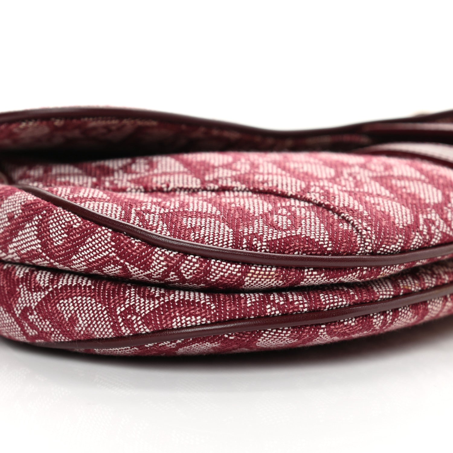 Christian Dior Monogram Saddle Bag Burgundy 9 of 12