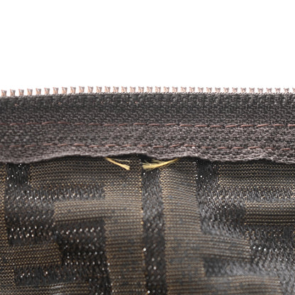 Fendi Zucca Vitello Patchwork Shoulder Flap Bag Tobacco Sabbia 12 of 12