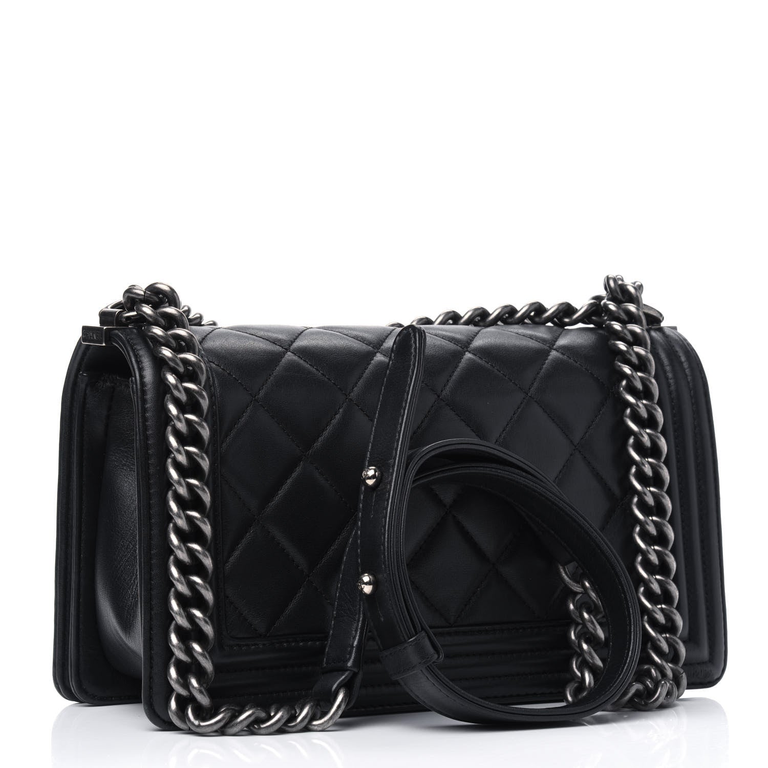 Chanel Calfskin Quilted Medium Boy Flap Black 3 of 16