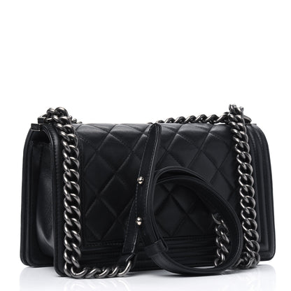 Chanel Calfskin Quilted Medium Boy Flap Black 3 of 16