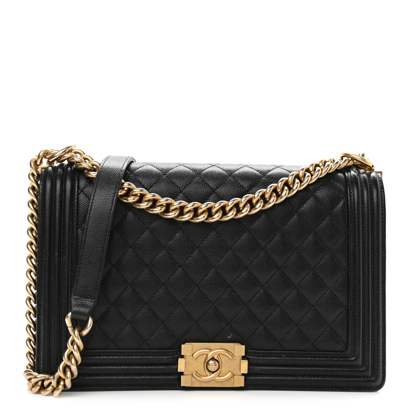 Caviar Quilted New Medium Boy Flap Black