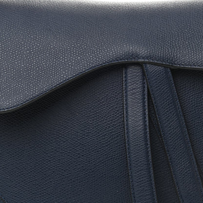 Christian Dior Grained Calfskin Saddle Bag Navy 8 of 10