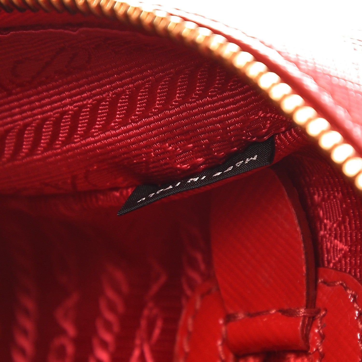 Prada Saffiano Vernice Floral Bauletto Bag Rosso Bianco 9 of 9