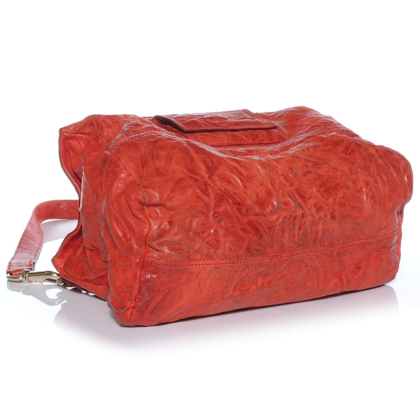 Tumbled Sheepskin Medium Pandora Bag Red