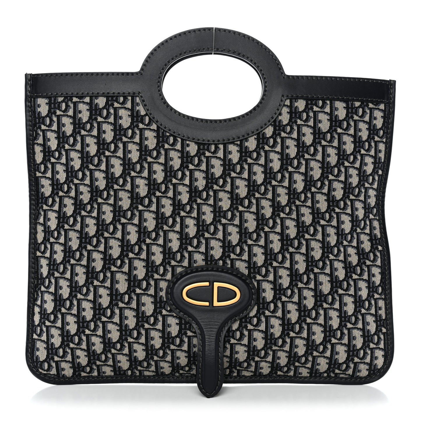 Oblique Fold Over Clutch Blue
