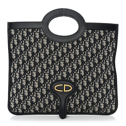 Christian Dior Oblique Fold Over Clutch Blue 1 of 10