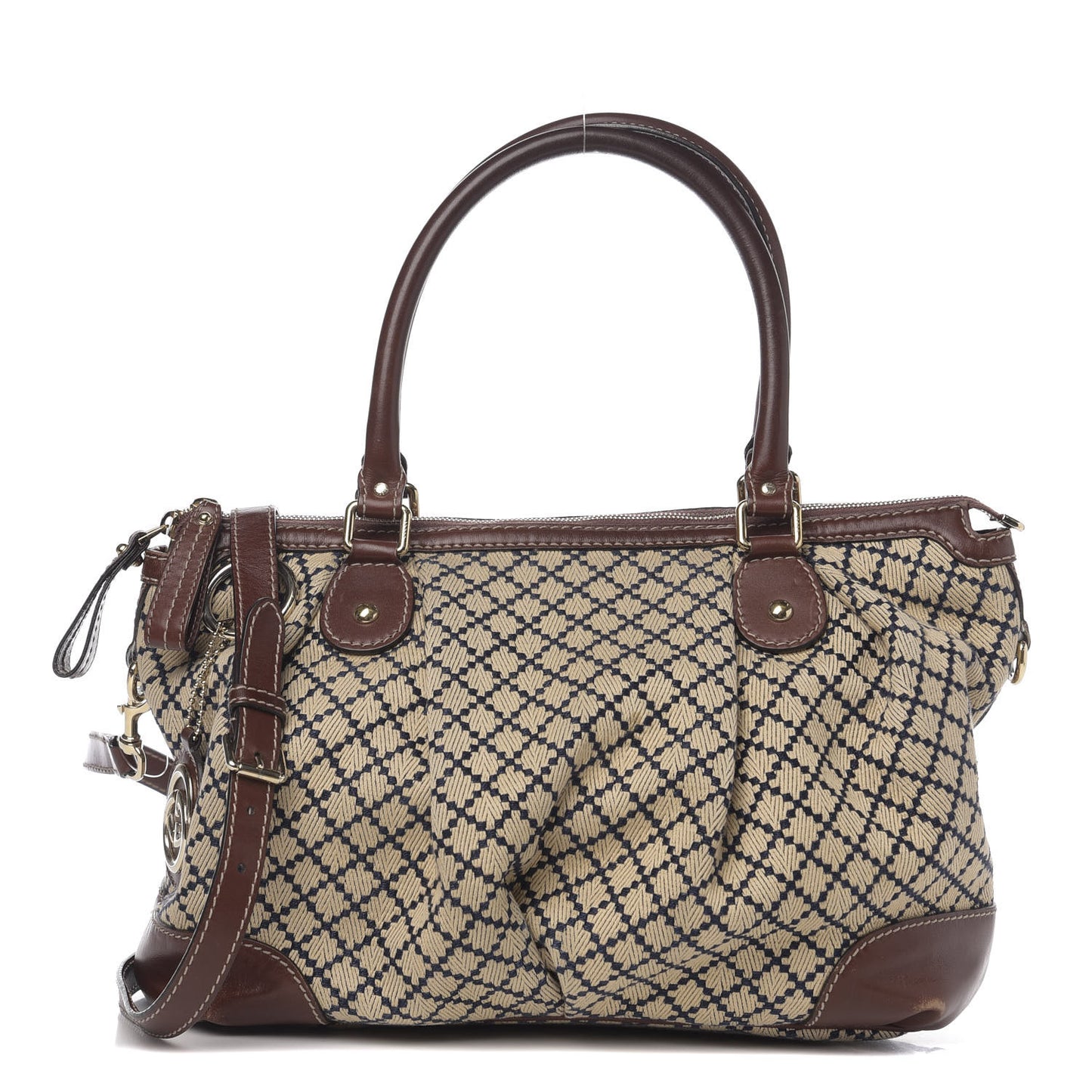 Diamante Large Sukey Top Handle Dark Brown