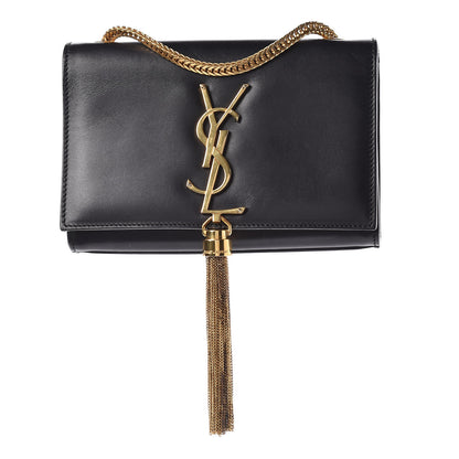 Saint Laurent Calfskin Small Classic Monogram Kate Tassel Satchel Black 1 of 15