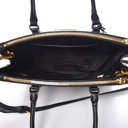 Prada Saffiano Small Galleria Double Zip Tote Black 6 of 8