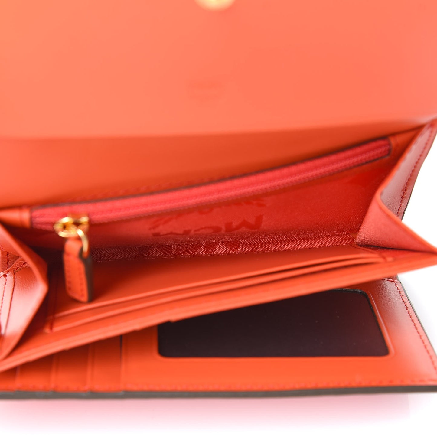 Saffiano Tri-Fold Wallet Flap Poppy Red