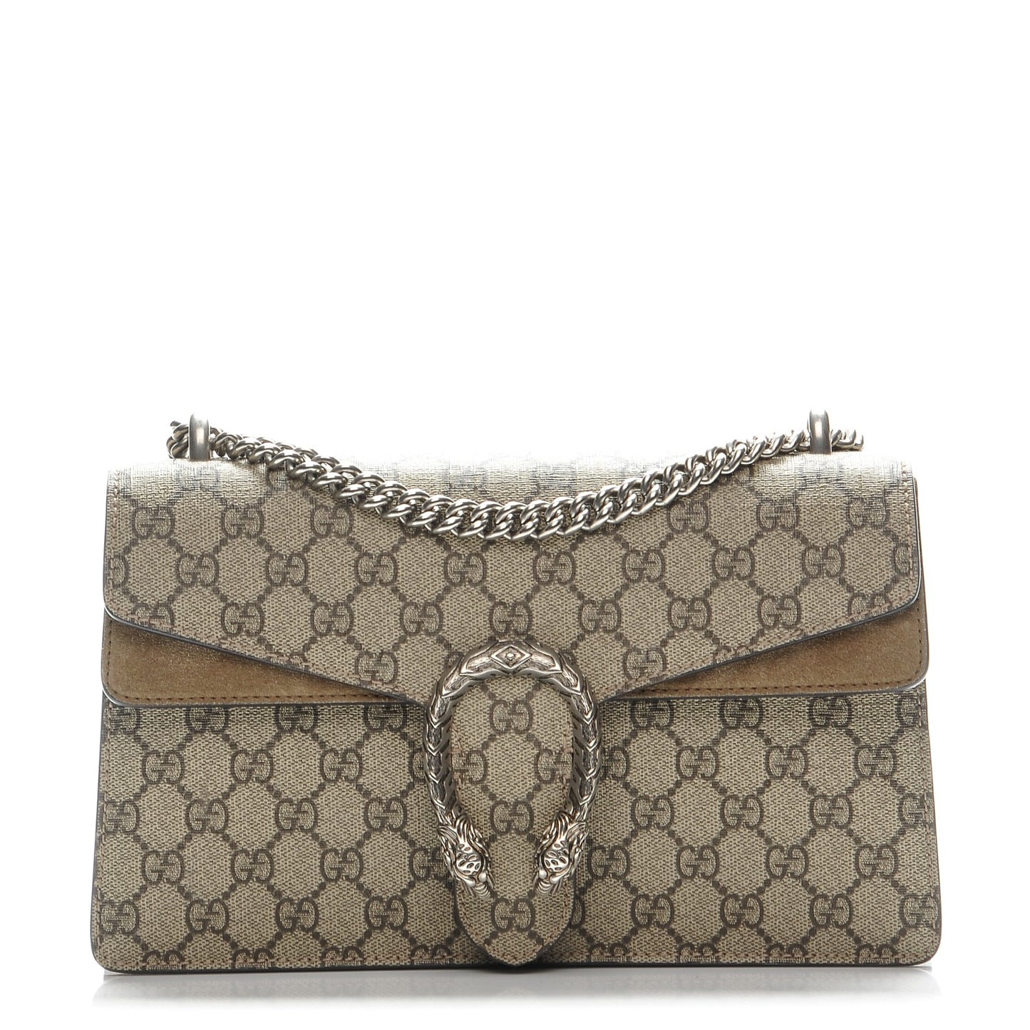 GG Supreme Monogram Small Dionysus Shoulder Bag Taupe