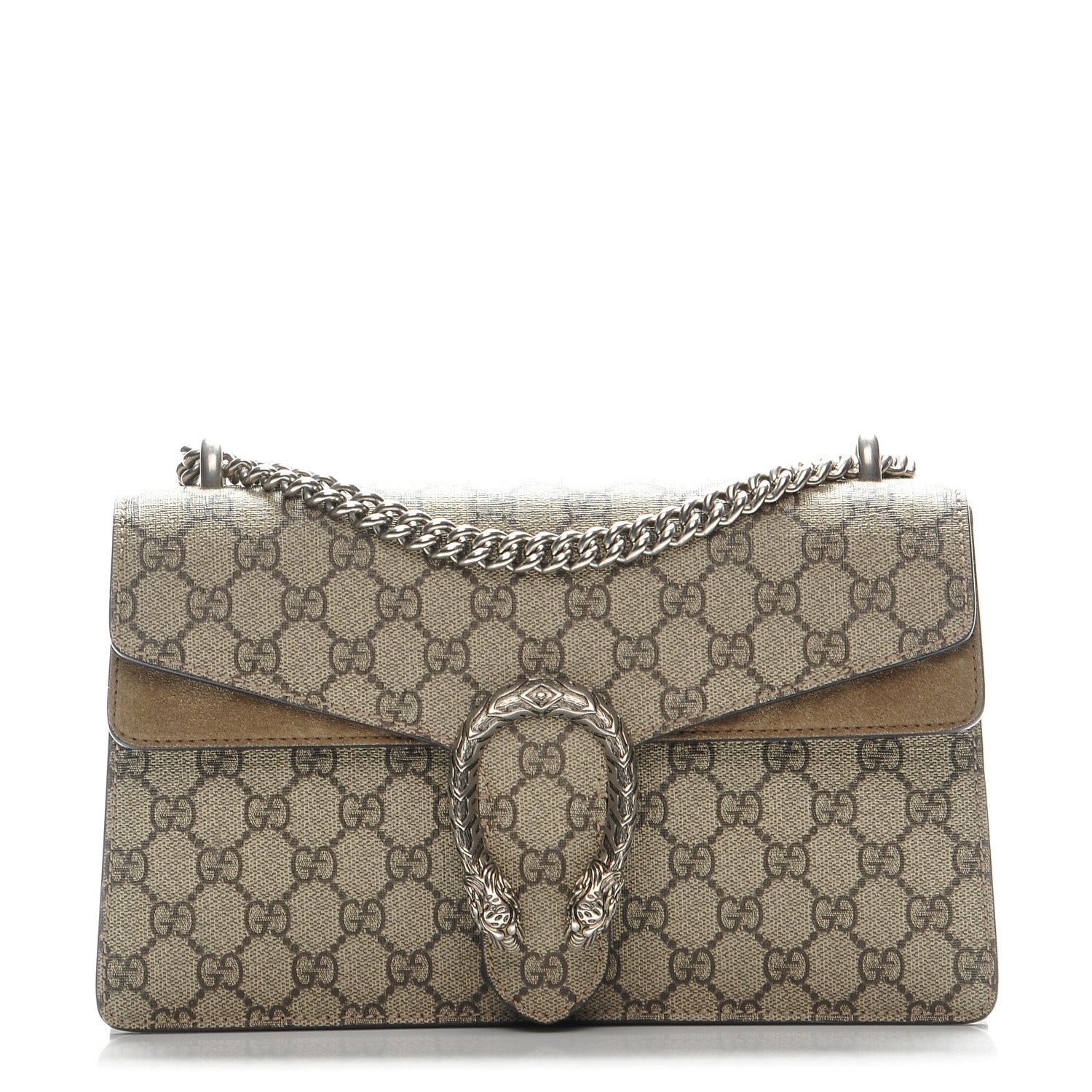 Gucci GG Supreme Monogram Small Dionysus Shoulder Bag Taupe 1 of 8