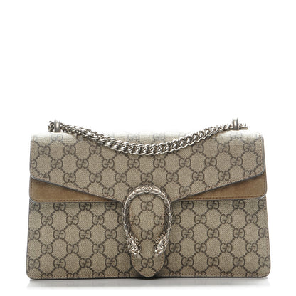 Gucci GG Supreme Monogram Small Dionysus Shoulder Bag Taupe 1 of 8