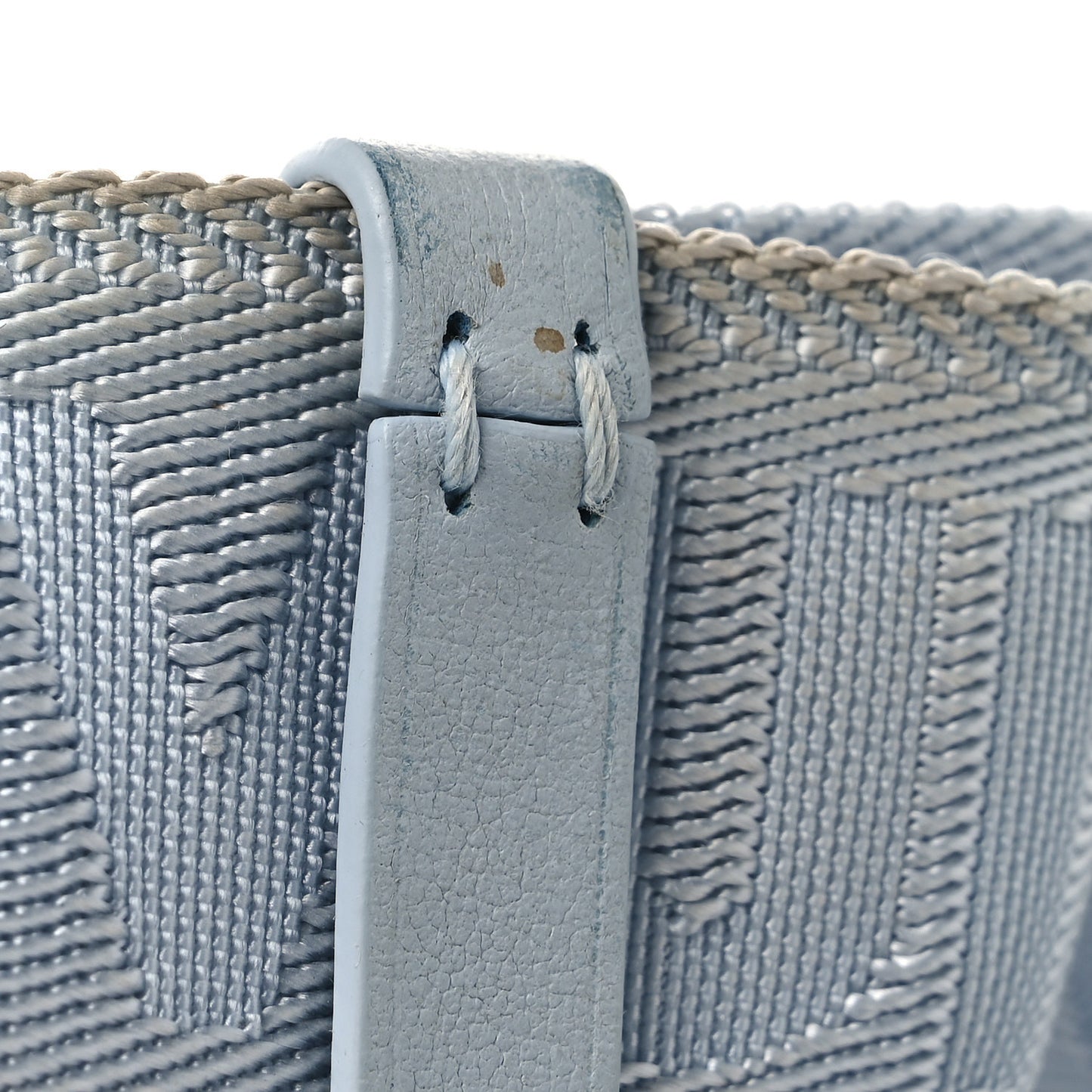 Calfskin Bubblegram Wallet On Strap Ice Blue