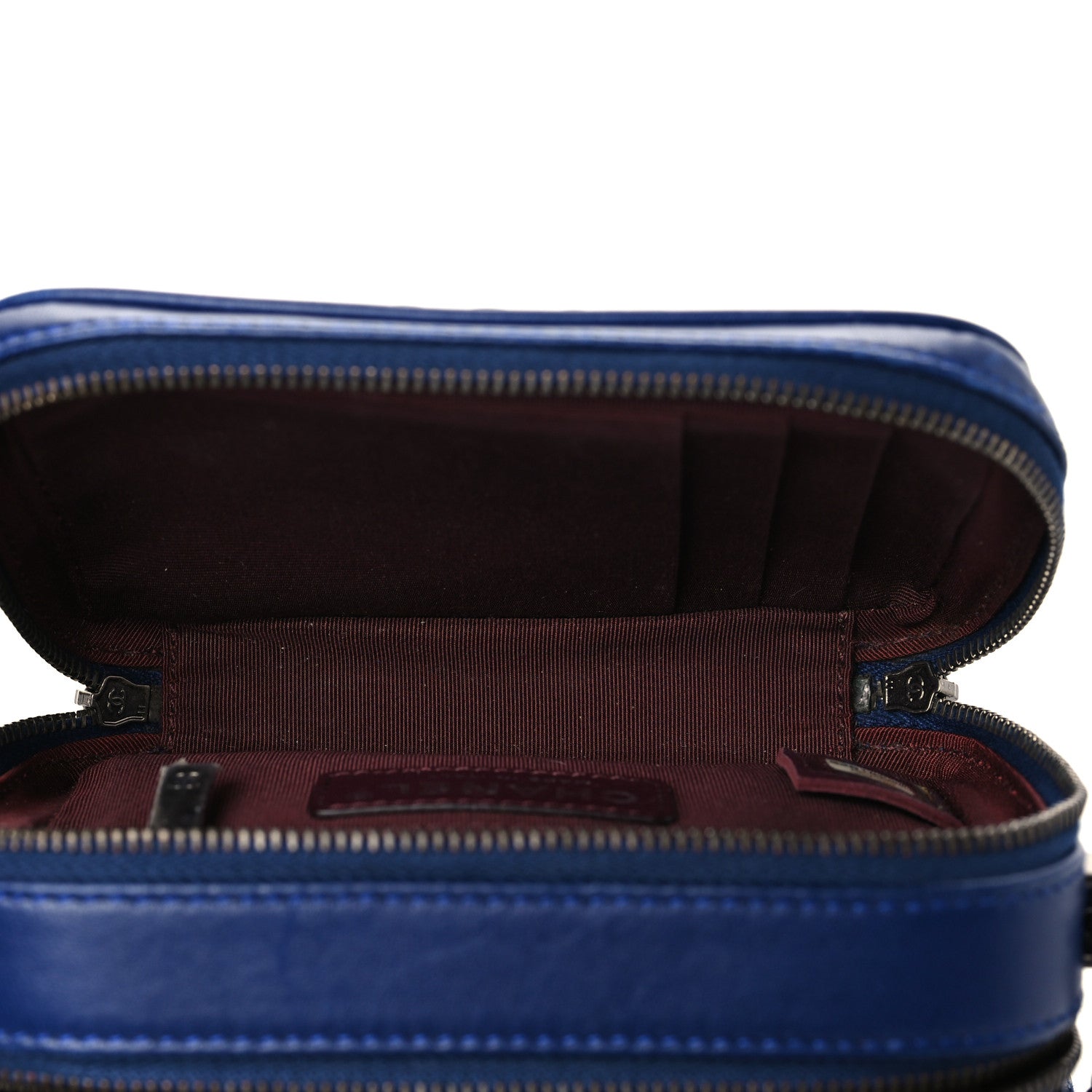 Chanel Lambskin Quilted Mini Coco Boy Camera Bag Blue 6 of 12