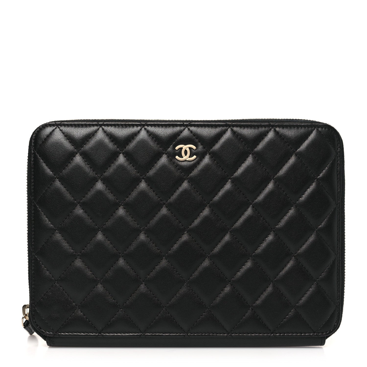 Chanel Lambskin Quilted Travel Case Black 1 of 10