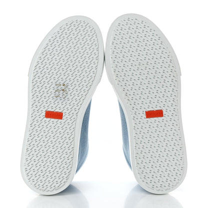 Hermes Denim Illico High Top Sneakers 37 Bleu Clair White 5 of 8