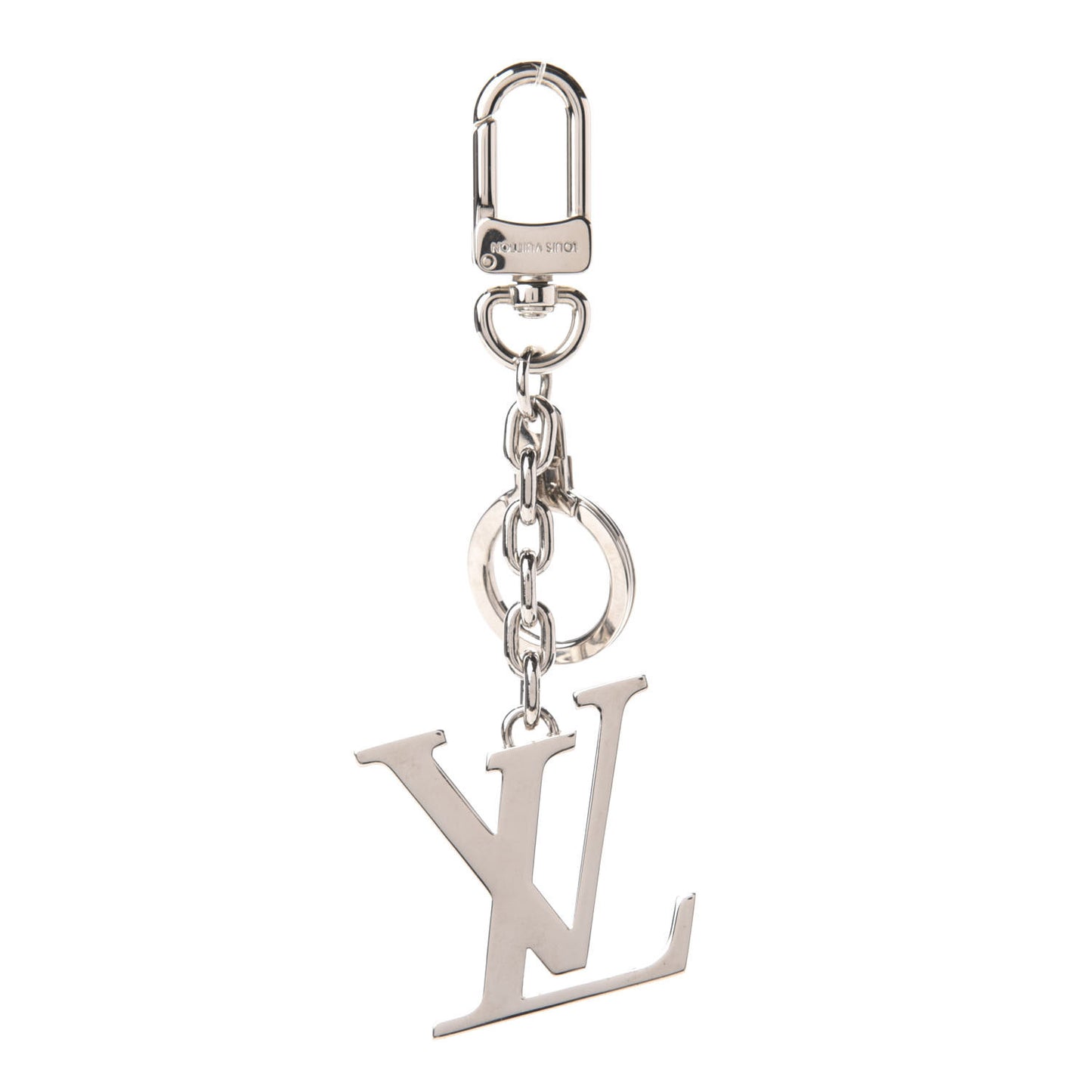 LV Initials Key Holder Silver