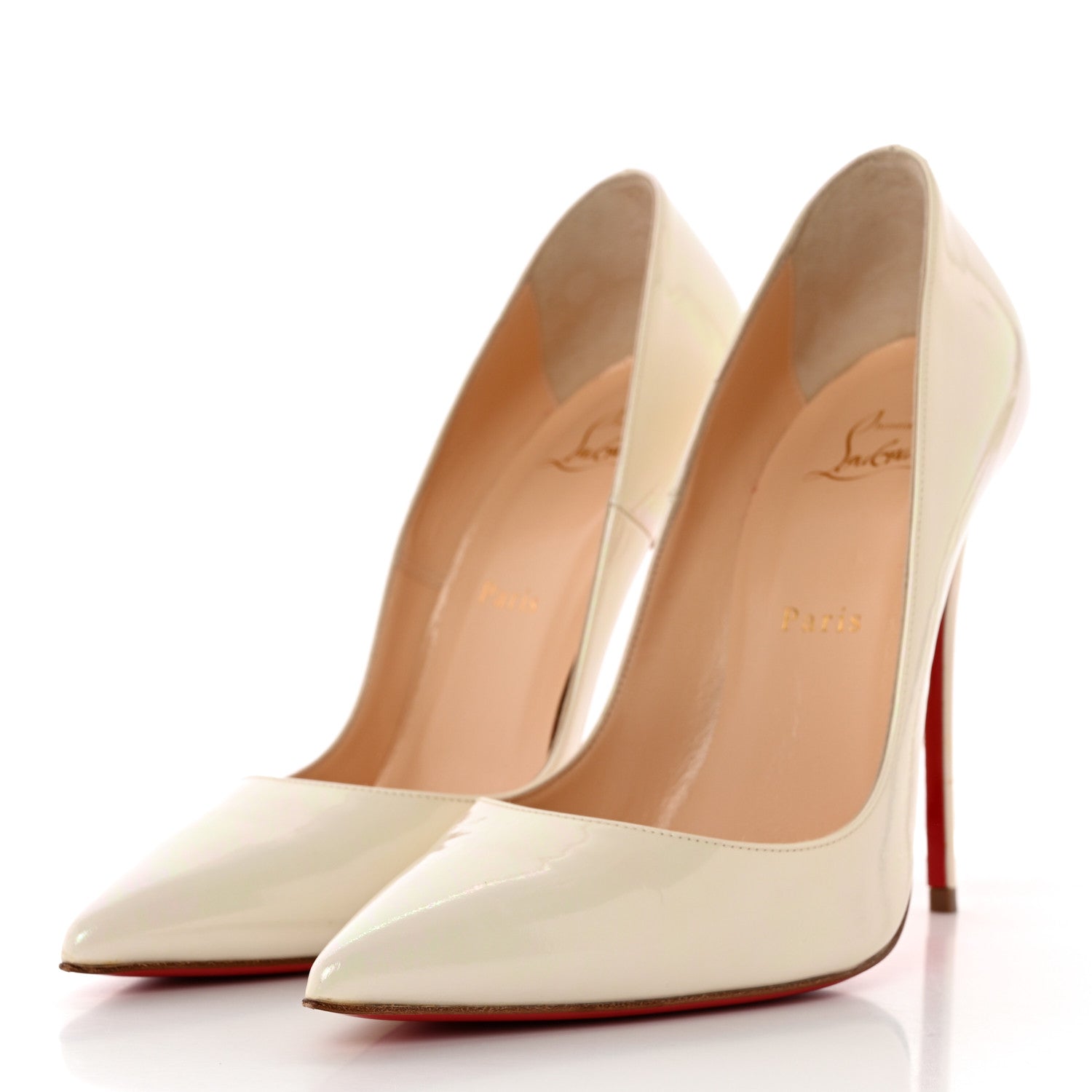 Christian Louboutin Patent So Kate 120 Pumps 39 White 3 of 12