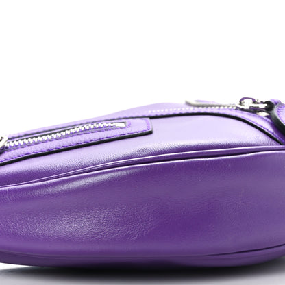 Versace Calfskin Small Repeat Zip Hobo Purple 8 of 8