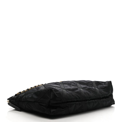 Chanel Nylon Grosgrain Large Lifestyle Pouch With Foldable Tote Black 6 of 11