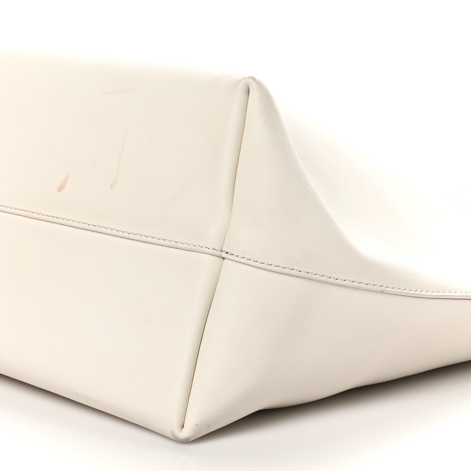 Tom Ford Calfskin Perforated Logo Tote White 10 of 11