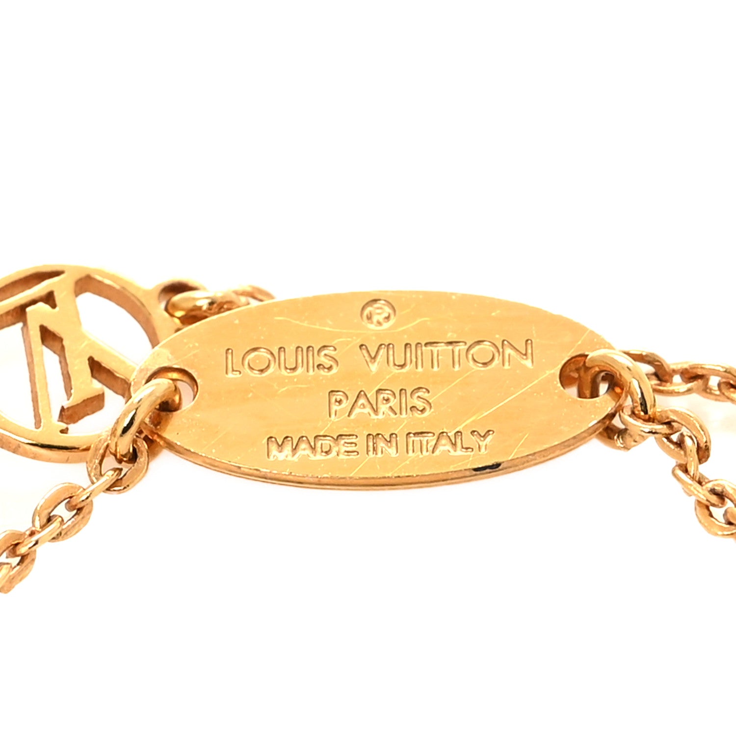 Louis Vuitton Brass Nanogram Bracelet Silver Gold 4 of 6