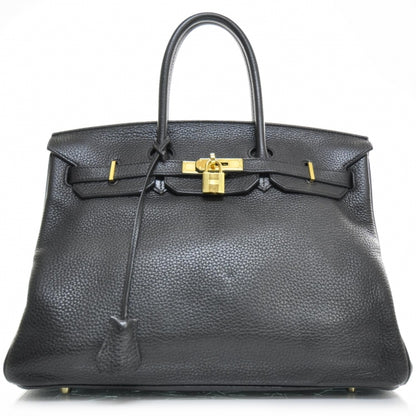 Hermes Taurillon Clemence Birkin 35 Black 6 of 11