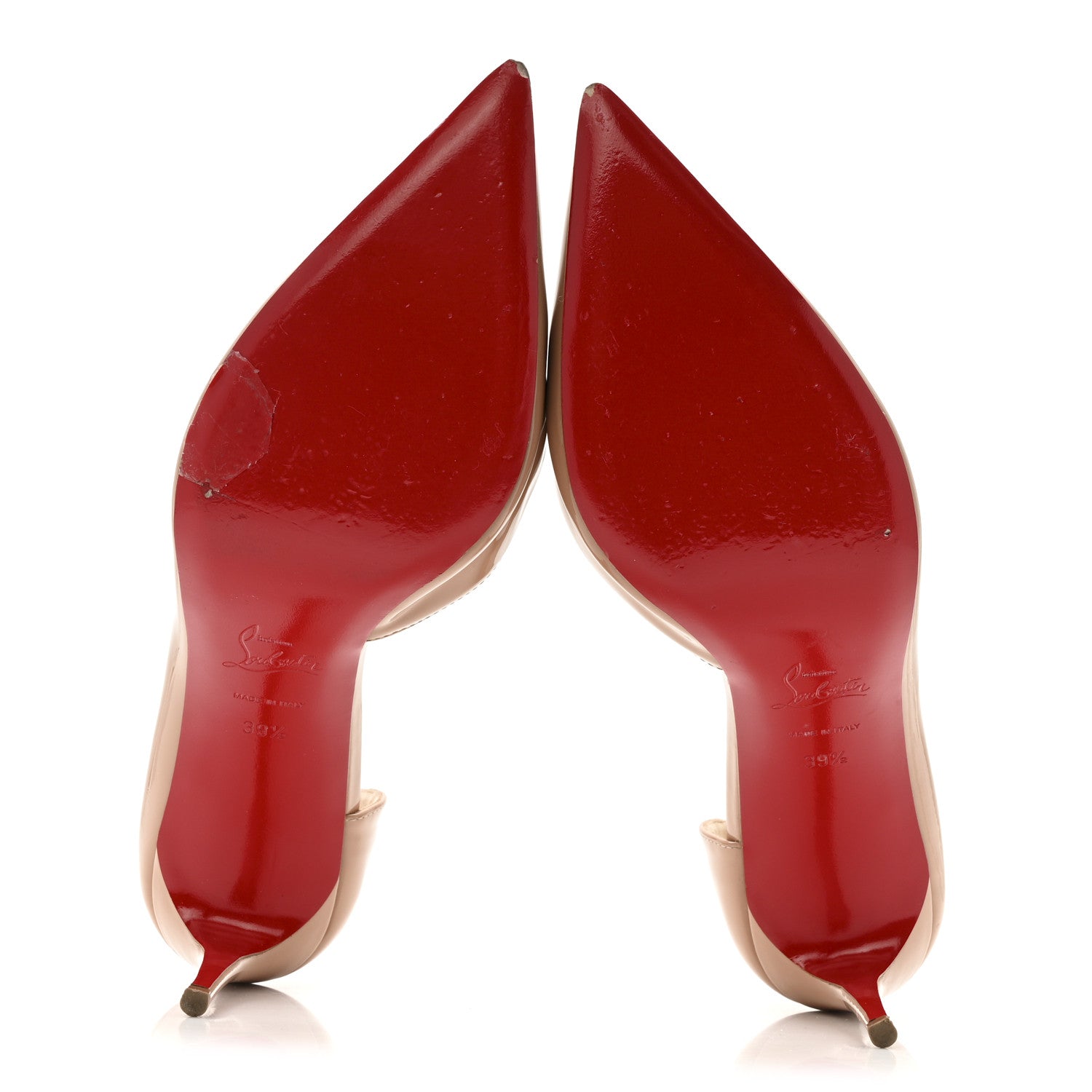 Christian Louboutin Patent Iriza 85 Pumps 39.5 Nude 6 of 13