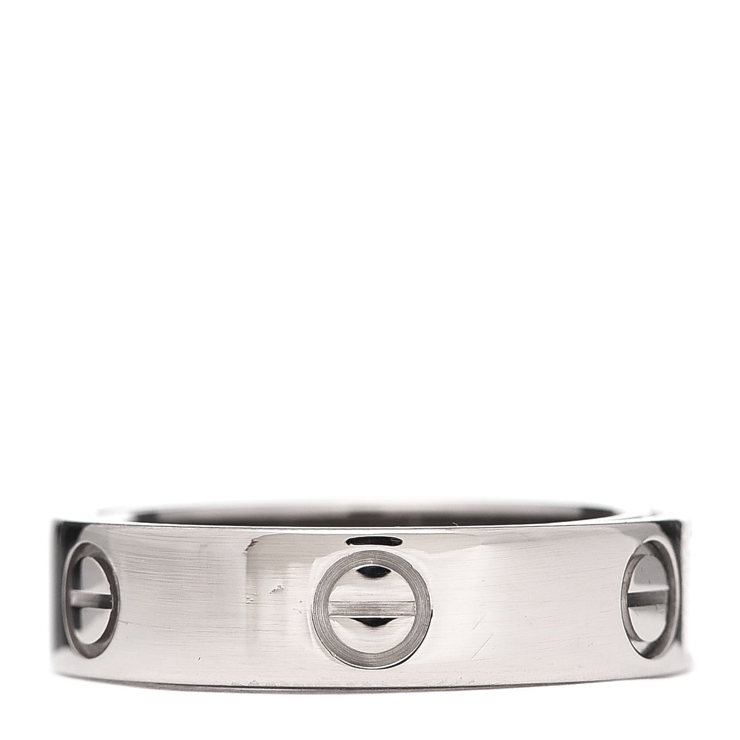 Cartier 18K White Gold 5.5mm Astro LOVE Ring 54 6.75 1 of 6