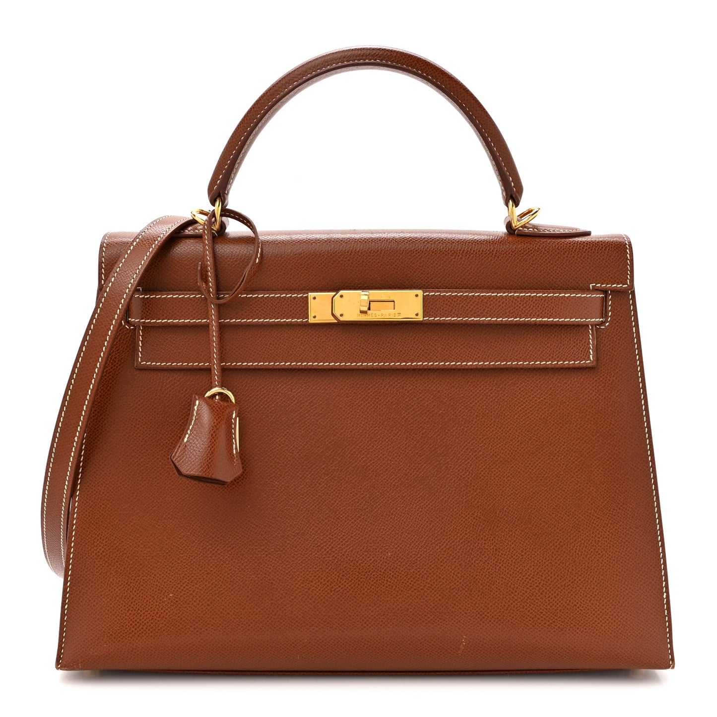Veau Grain Lisse Kelly Sellier 32 Noisette