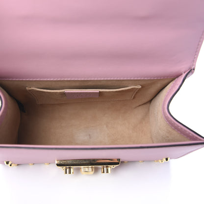 Gucci Calfskin Studded Small Padlock Shoulder Bag Carmine Rose 4 of 9