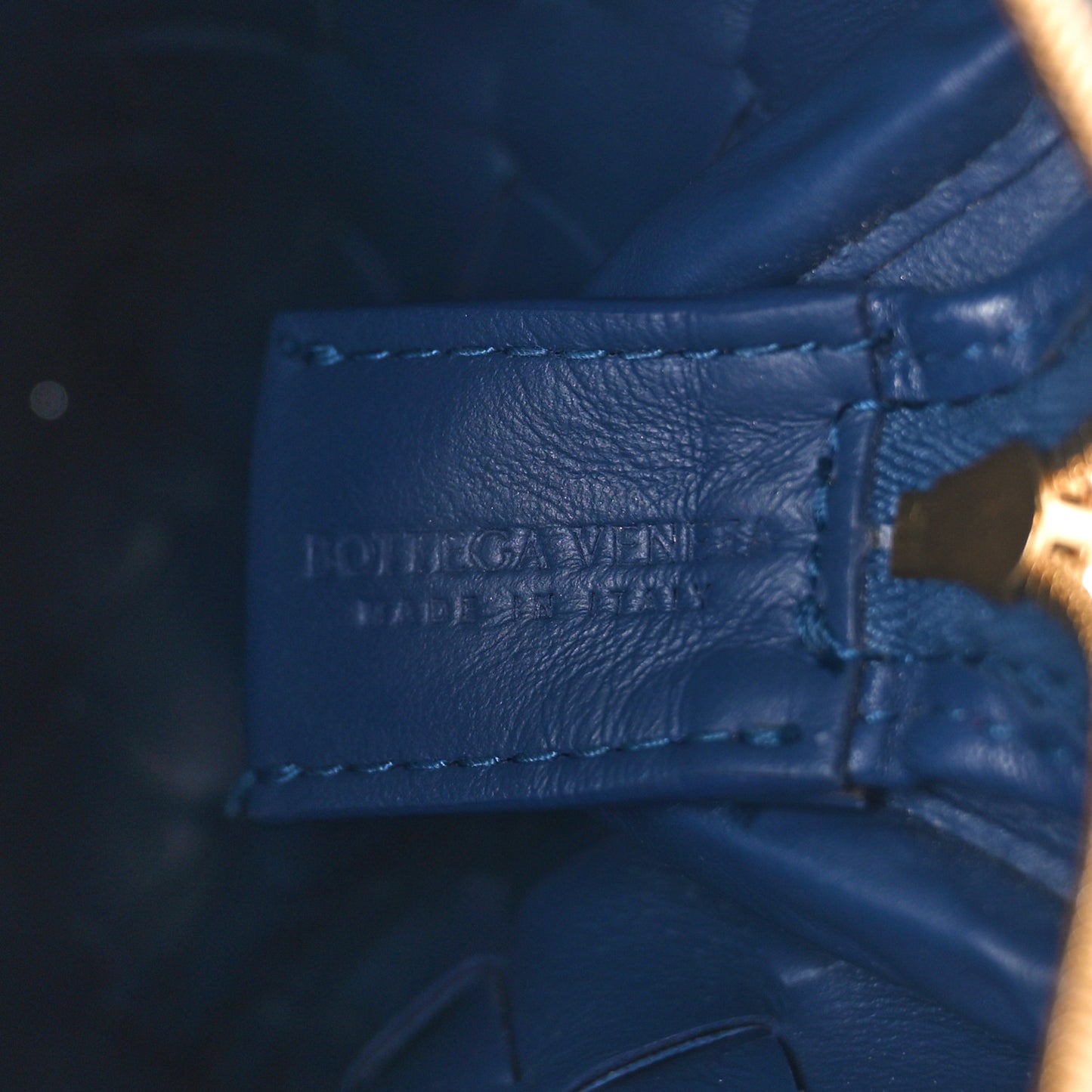 Nappa Intrecciato Mini Loop Camera Bag Baltic Blue