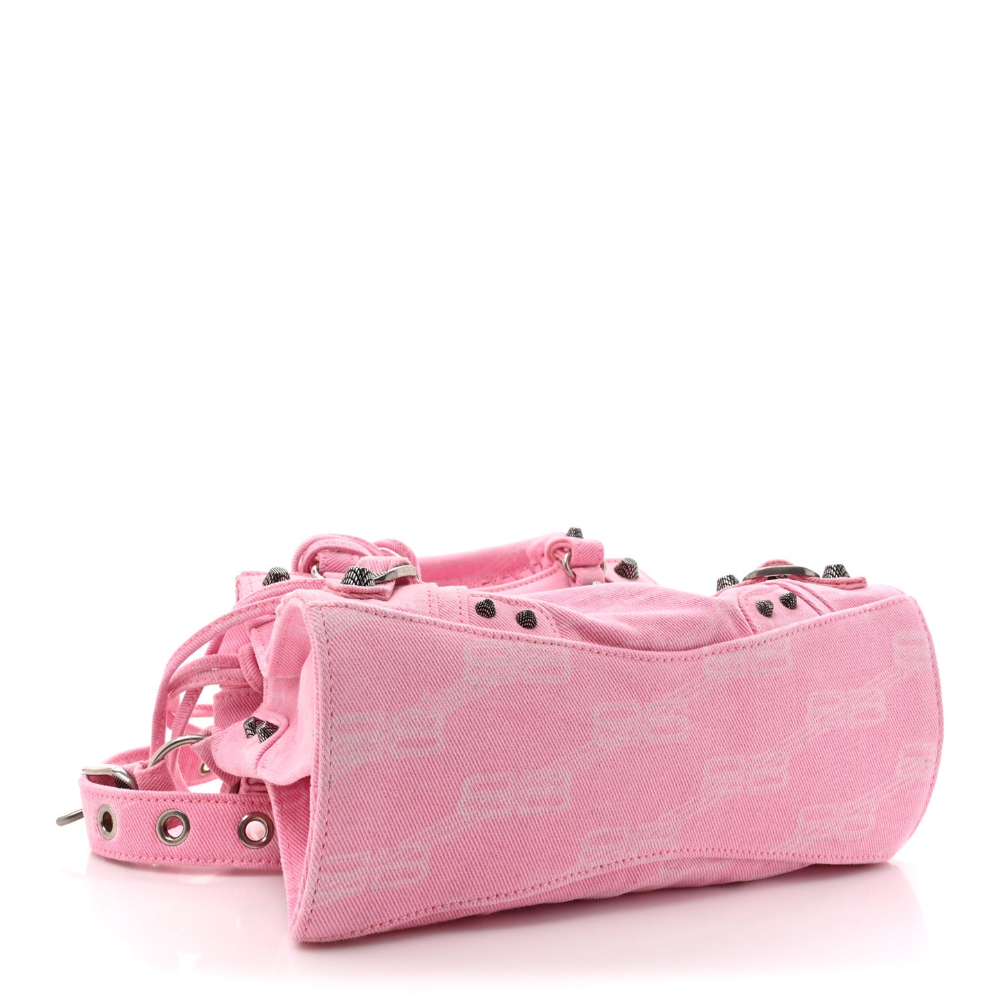 Denim BB Monogram Neo Cagole Handbag XS Pink