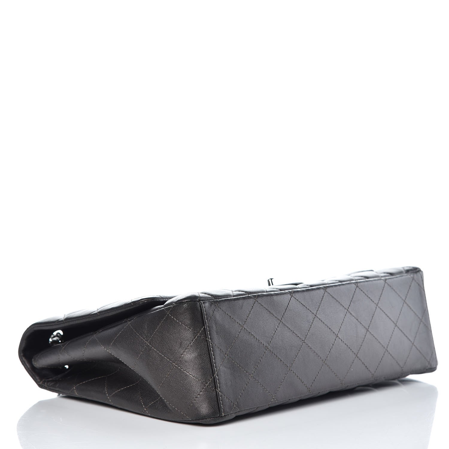 Chanel Lambskin Maxi Single Flap Flap Dark Grey 4 of 18