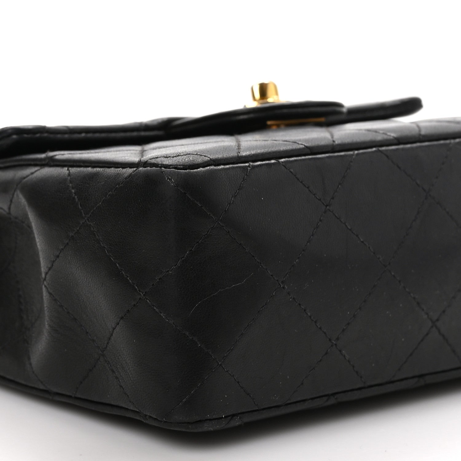 Chanel Lambskin Quilted Mini Square Flap Bag Black 9 of 11