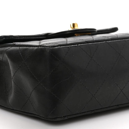 Chanel Lambskin Quilted Mini Square Flap Bag Black 9 of 11