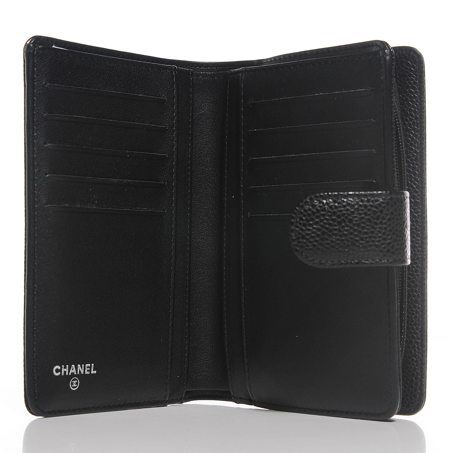 Chanel Caviar Timeless CC L-Zip Pocket Wallet Black 5 of 9