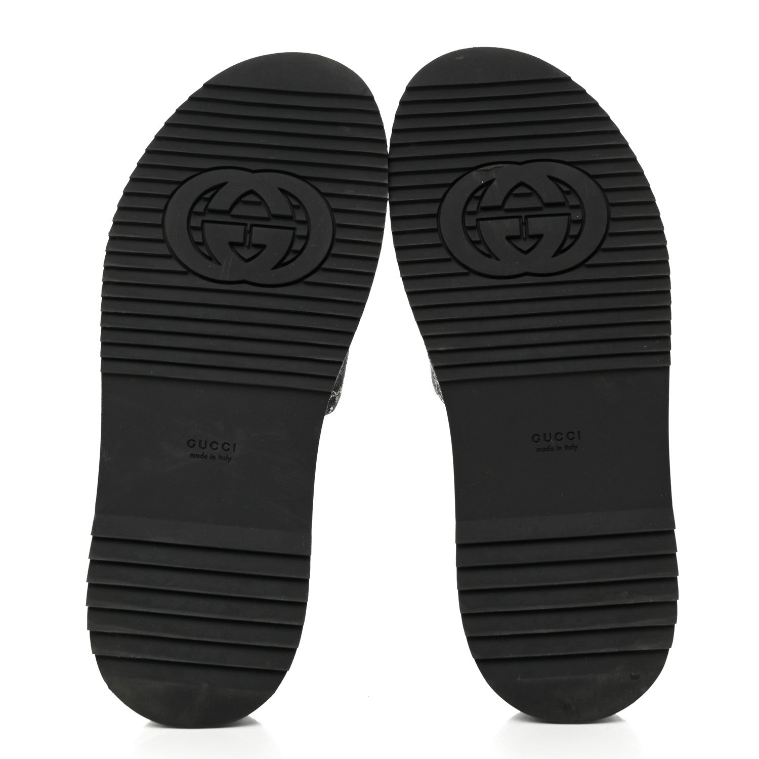 Gucci Jacquard Black Denim GG Monogram Angelina Platform 55mm Slide Sandals 40 Black Ivory 5 of 9