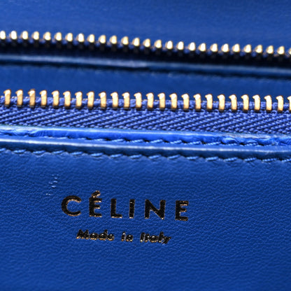 Celine Snakeskin Medium Classic Box Flap Blue 6 of 13