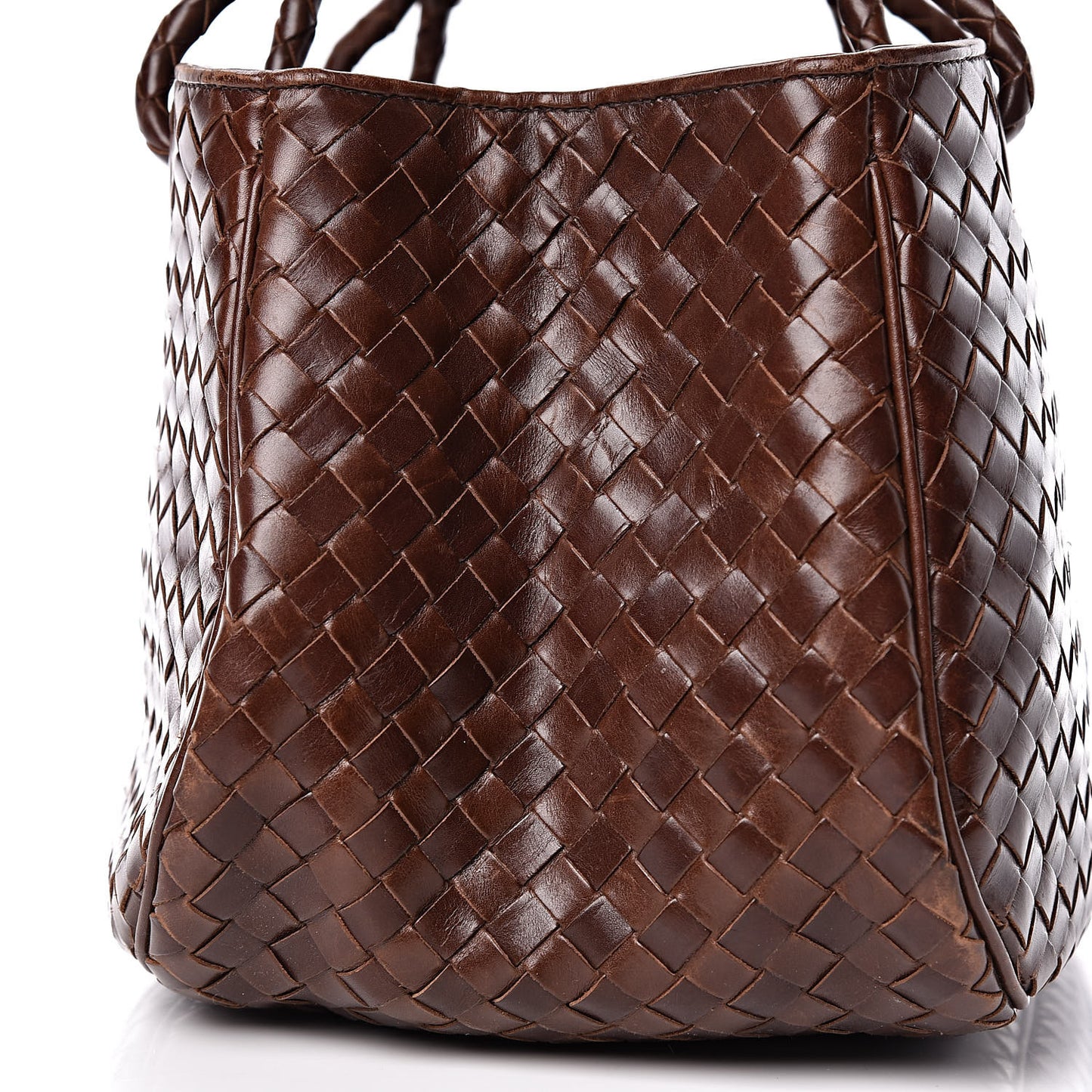 Nappa Intrecciato Woven Tote Ebano
