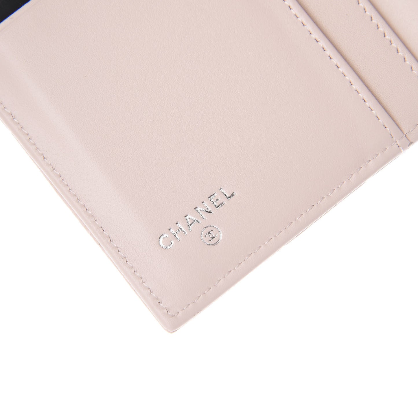 Caviar Quilted Long Gusset Flap Wallet Light Pink