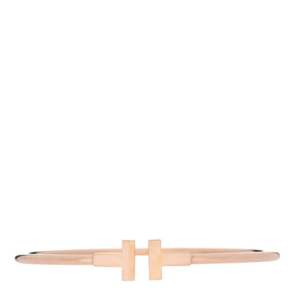 Tiffany 18K Rose Gold T Wire Bracelet 1 of 3